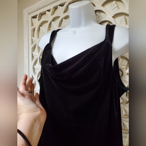 Vintage Velour Velvet Maxi Dress by DW3 for David Warren - Picture 3 of 12